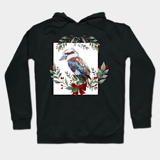 Kookaburra Australian Christmas Wreath Hoodie